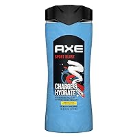 AXE Body Wash Charge and Hydrate Sports Blast Energizing Citrus Scent Men's Body Wash 100 percent Recycled Bottle 16 oz
