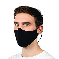 unisex-adult Adult Soft Stretch Reusable Face Mask With Lanyard and Moldable Nose Pad (Pack of 3)