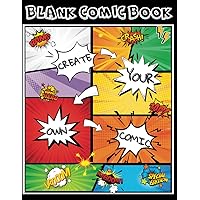 Create your own story with this blank comic book: Over 100 pages full of unique templates waiting to be filled by you. Make an original graphic novels or action-packed storytelling adventure