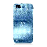 PDIPHONE5F08 RingBling Brilliant Diamond Case for iPhone 5 - Retail Packaging - Light Blue