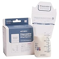 MOTHER-K Breast Milk Storage Bag, Doubled-Sealed for Freezing, Can be used Baby bottle liners (8oz, 50 Counts)