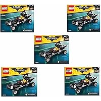 LEGO The Batman Movie: The Mini Batmobile Polybagged 68 Piece Set (30521) - 5 Sets