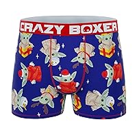 CRAZYBOXER Men's Underwear The Mandalorian Baby Yoda Stretch Breathable Boxer Brief Anti-irritation (creative packadging)