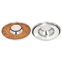 2 Pack Stainless Steel Bone Print Dog Bowl Puppy Slow Feeder Bowls for Food Feeding & Water Weaning Non-Skid Slow Feeder Healthy Metal Dog Bowl Dish for Small Medium Large Dog Cat Pet