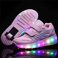 Fashion Cool LED Light Retractable Roller Skate Shoes Sneaker For Children Kids