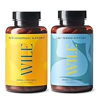 Wile Perimenopause Support & 40+ Period Support, 2-Pack, PMS Relief & Menopause Supplements for Women, (2) Bottles of 60 Capsules Each, 120 Total