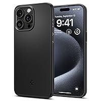 Spigen Thin Fit Designed for iPhone 15 Pro Case (2023), [Military-Grade Protection] - Black