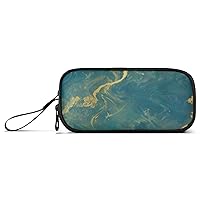 ALAZA Abstract Marble Art Pencil Case Nylon Pencil Bag Portable Stationery Bag Pen Pouch with Zipper for Women Men College Office Work