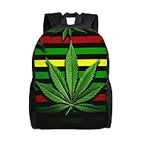 Weed striped Backpack For Women Men Large Capacity Laptop Backpack Travel Rucksack Fashion Casual Daypack