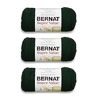 Super Value Deep Sea Green Yarn - 3 Pack of 198g/7oz - Acrylic - 4 Medium (Worsted) - 426 Yards - Knitting, Crocheting & Crafts