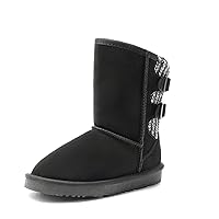 DREAM PAIRS Girls Boys Winter Boots Faux Fur Lined Mid Calf Kids Snow Tall Shoes for Little Kid/Big Kid