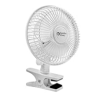 Comfort Zone Portable Clip on Fan with Fully Adjustable Tilt, Electric, 6 inch, Quiet, Indoor, 2 Speed, Mini Desk Fan, Table Fan, Airflow 6.53 ft/sec, Ideal for Home, Bedroom, Dorm & Office, CZ6C