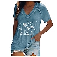 Workout Tshirts for Women Scoop Neck Plus Size Exotic T-Shirt Fit Soft Work Blouses Tops