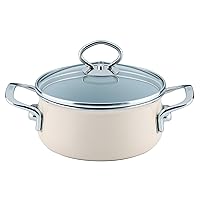 RIESS 0707-011 Double Handed Pot AVORIO 2.2 lbs (1 kg) Casserole M. Glasdeck 6.3 inches (16 cm), 1L