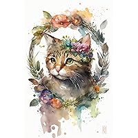 Puzzles for Adults 120 Pieces,Wooden Puzzle,Flower Wreath Cat Puzzle-Large Puzzle Game Artwork for Adults Teens-Challenging and Fun Activity-Modern Home Decor-Birthday Gifts