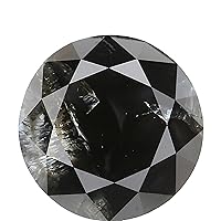 2.93 CT Natural Loose Round Shape Diamond Black Grey Color Round Shape Diamond 9.00 MM Salt And Pepper Round Brilliant Cut Diamond QL389