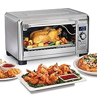 Sure-Crisp Digital Toaster Oven Air Fryer Combo, 1500W, Fits 12” Pizza 6 Slice Capacity, Temperature Probe, Stainless Steel (31243)