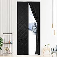 Upgraded Magnetic Thermal Insulated Door Curtain,Thicken Polyester Fiberfill & Thicker Oxford Fabric,Temporary Door Insulation Cover,Folding Doorway Screen Curtains,Window Insulation Kit for Winter
