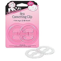 Hollywood Fashion Secrets Bra Converting Clips, Clear, Transform Your Bra Style And Lift, 2 Pack