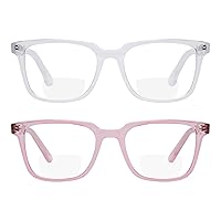 Yogo Vision 2 Pack Bifocal Reading Glasses Readers for Men Women Anti Glare Lightweight Eyeglasses