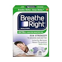 Breathe Right Extra Clear for Sensitive Skin, 104 Count (avtp52)