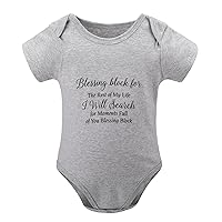 Baby Body Suit Blessing Block for The Rest of My Life Infant Bodysuit Inspirational Quotes Neutral Baby Baby Gift Baby Clothing Gray, 24months