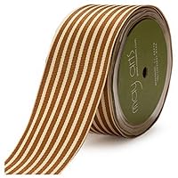 May Arts 1-1/2-Inch Wide Ribbon, Brown Grosgrain Stripe