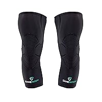 Knee Pads | Compression Sleeve Joint Protection | Shock Absorbing Technology | Men Women Kids, Black, Size S