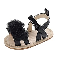 Slide on Sandals Girls With Flower For Summer First Summer Shoes Girls Sandals Bowknot Walk Shoes for Toddler Girls
