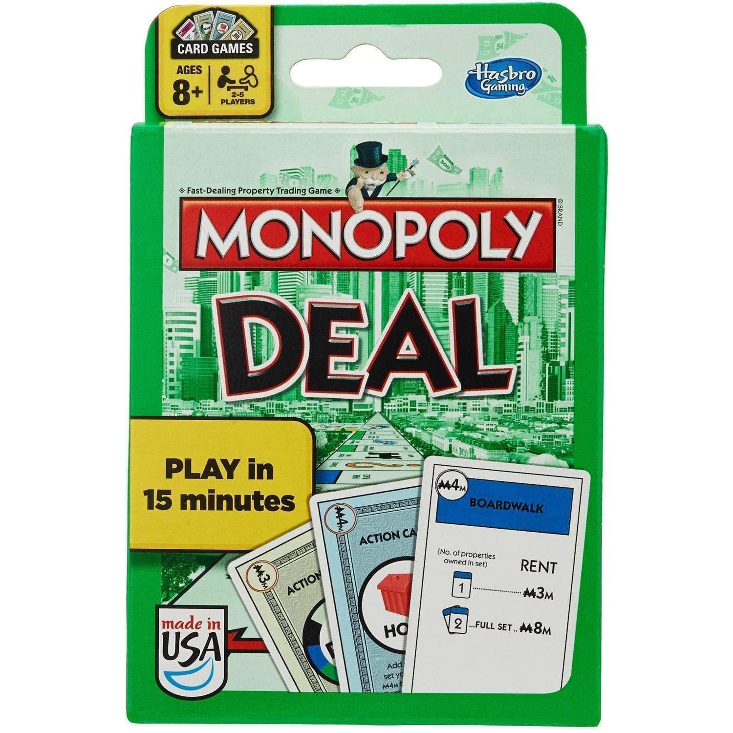 MONOPOLY Deal Card Game, Quick-Playing Card Game for 2-5 Players, Game for Families and Kids Ages 8 and Up (Amazon Exclusive)