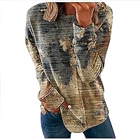 Going Out Tops,Nursing Tops for Breastfeeding Long Sleeve T Shirt Women Ladies Tops and Blouses Ladies Casual Fashion Print Long Sleeve Round Neck Pullover T-Shirt Top Christmas Beige,L