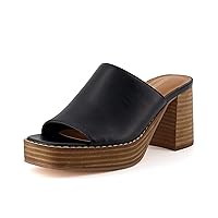 CUSHIONAIRE Women's Keeper soft one band Heel Sandal +Memory Foam, Wide Widths Available