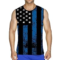 Men American Flag Sunflower Tank Top Sleeveless Patriotic Shirts USA Flag Stars Stripes Sunflower Graphic Tanks Vest