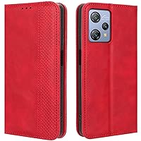 Blackview A53 / Blackview A53 Pro Case, Retro PU Leather Magnetic Full Body Shockproof Stand Flip Wallet Case Cover with Card Holder for Blackview A53 / Blackview A53 Pro Phone Case (Red)