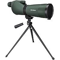 BARSKA 20-60x60mm Colorado Zoom Straight Spotting Scope Waterproof with Flip-Down Lens for Target Shooting Range Hunting Birding