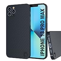 PunkCase for iPhone 13 Pro Max Carbon Fiber Case [AramidShield Series] Ultra Slim & Light Carbon Skin Made from 100% Real Aramid Fiber | Military Grade Protection for iPhone 13 Pro Max (6.7