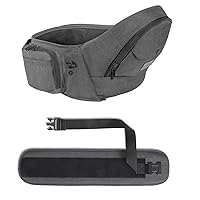 Grey Baby Hip Seat Carrier & Baby Carrier Extenders for Plus Size Mom and Dad up to 25-63 inches Waist