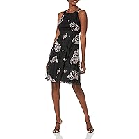 Nine West Womens Halter Neck Fit And Flare Dress