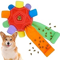 Dog Snuffle Ball Toy, Interactive Dog Puzzle Ball, Encourage Natural Foraging Skills Slow Feeder Training Dog Sniff Toy (Red)