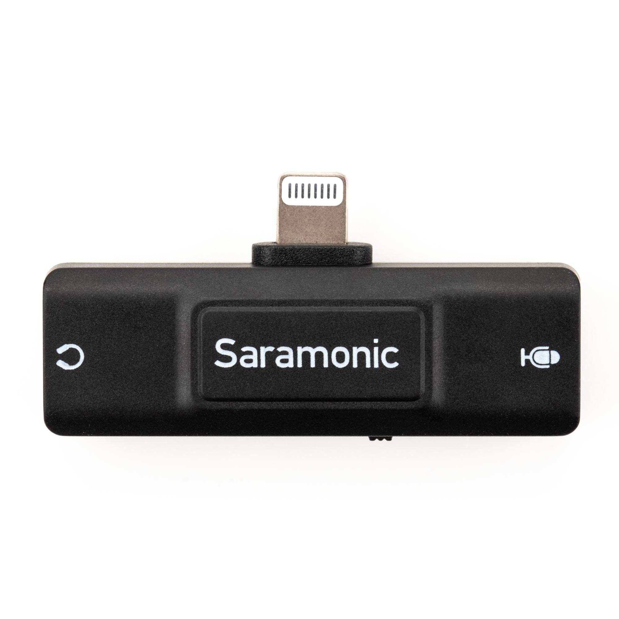 Saramonic SR-EA2D Lightning Audio Interface with 3.5mm TRS or TRRS Mic Input and 3.5mm Headphone Out for Apple iPhones and iPads with Lightning, Black