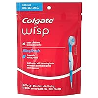 Colgate Wisp Portable Mini-Brush Max Fresh, Peppermint, 2 Pack (24 Count)