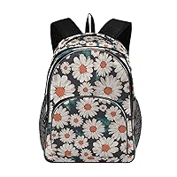 ALAZA Floral Daisy Travel Laptop Backpack College School Computer Bag for Boys Girls