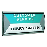 Advantus People Pointer Wall/Door Sign, 8.5 x 4 Inches, Plastic Cover, Aluminum Base, (75390),Black/Silver