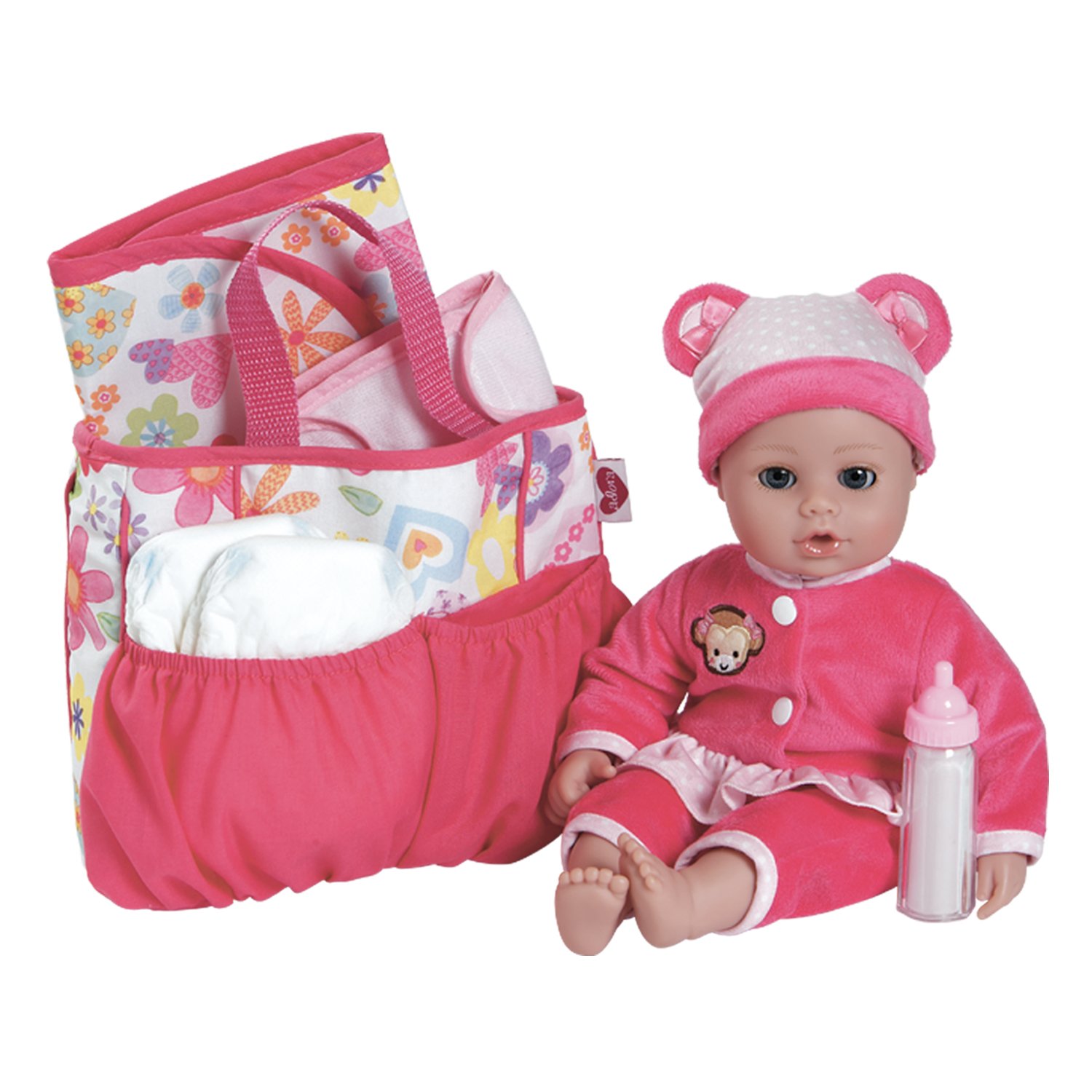 Adora 20603021 Baby Doll Diaper Bag Accessories with 5Piece Changing Set
