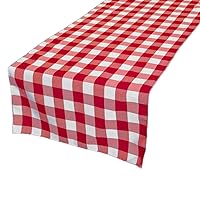 Gingham Checkered Cotton Table Runner Kitchen Picnic Party Venue Table Decor (12