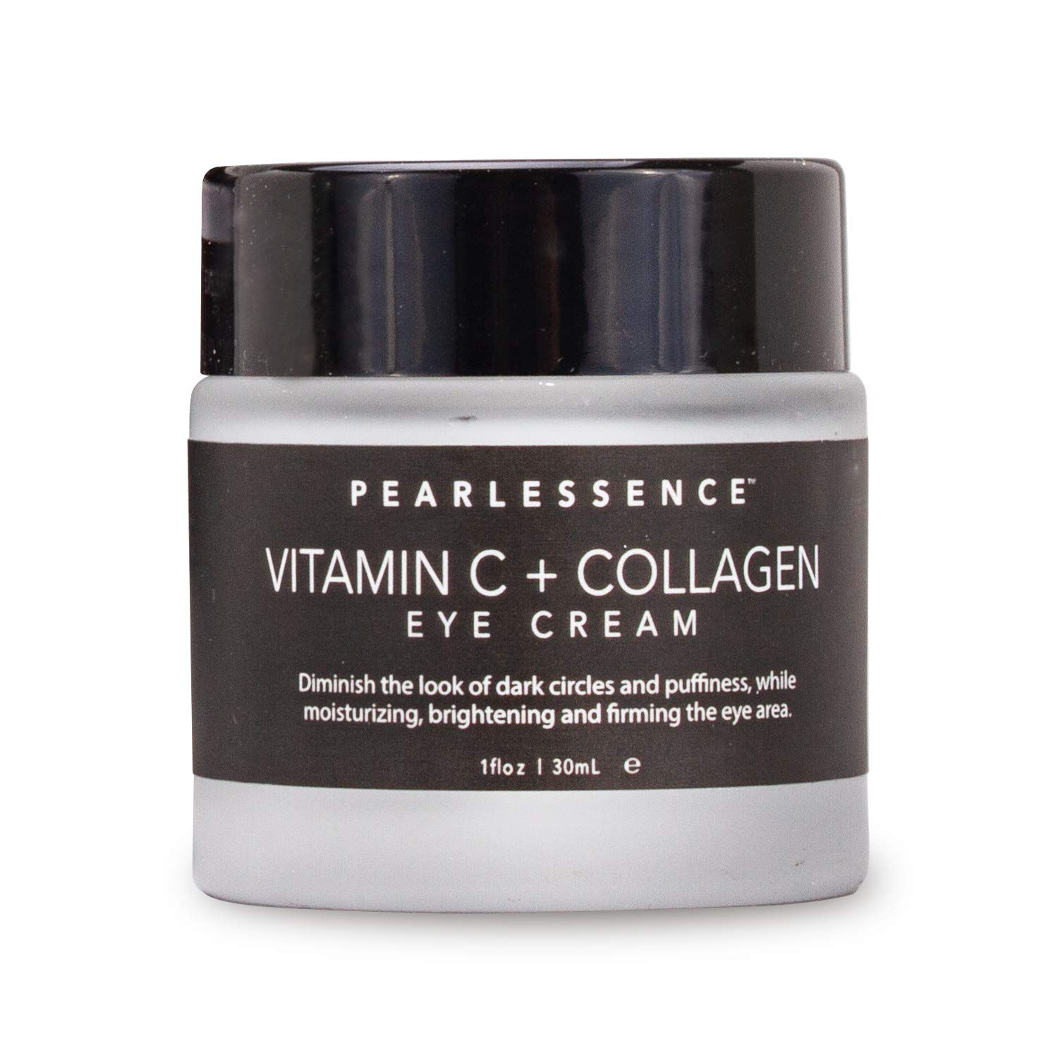 Pearlessence Vitamin C + Collagen Eye Cream | Helps Reduce Puffiness & Diminish Look of Dark Circles | Moisturizing to Brighten & Firm Eyes | Made in USA & Cruelty Free (1oz)
