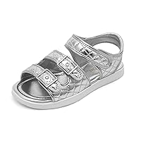 DREAM PAIRS Girls Sandals Open Toe Summer Shoes with Adjustable Strap Buckle Toddler/Little Kid