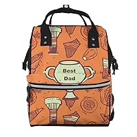 Diaper Bag Backpack Best Dad Trophy Maternity Baby Nappy Bag Casual Travel Backpack Hiking Outdoor Pack