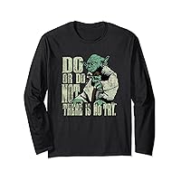 Star Wars Yoda Do or Do Not There is No Try Vintage Style Long Sleeve T-Shirt