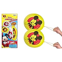 JA-RU (2 Pack) Disney Micky Punch Balloon Fidget Ball Inflate & Punch Fidget Toy Inflatable Big Bounce Ball Stress Relief Punching Bag Toy for Kids. Mickey-7807-1